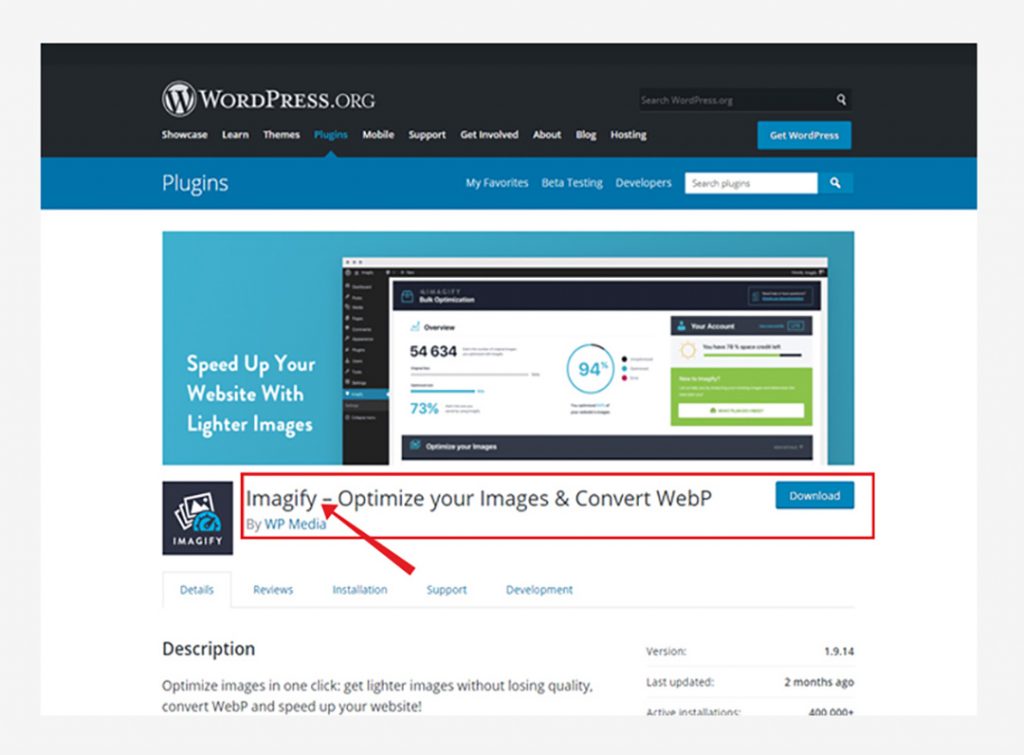 Wordpress - Imagify plugin