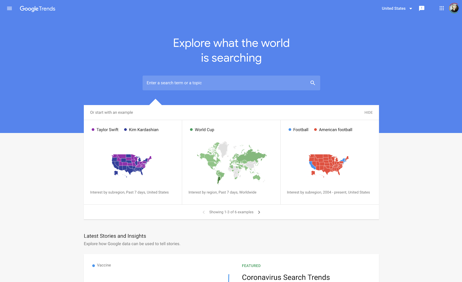 google trends keyword search tool
