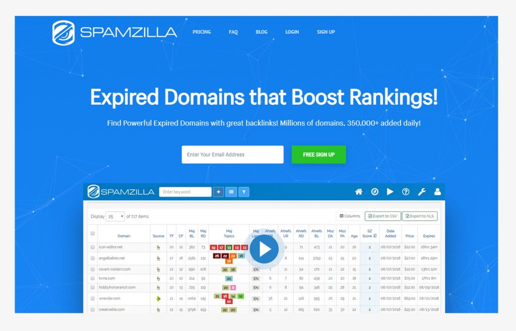 spamzilla find expired domains with backlinks