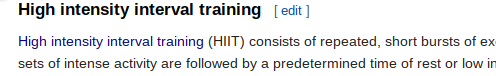 Wikipedia High-Intensity Interval Training