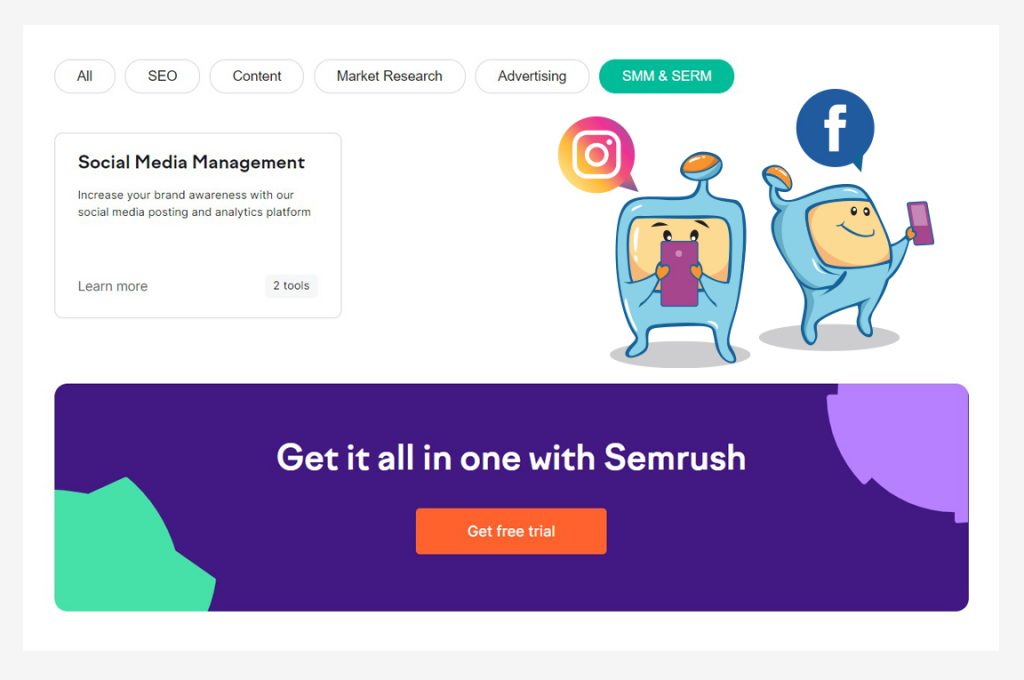 Semrush Social Media Marketing features