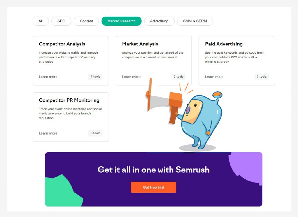 Semrush competitive analysis features